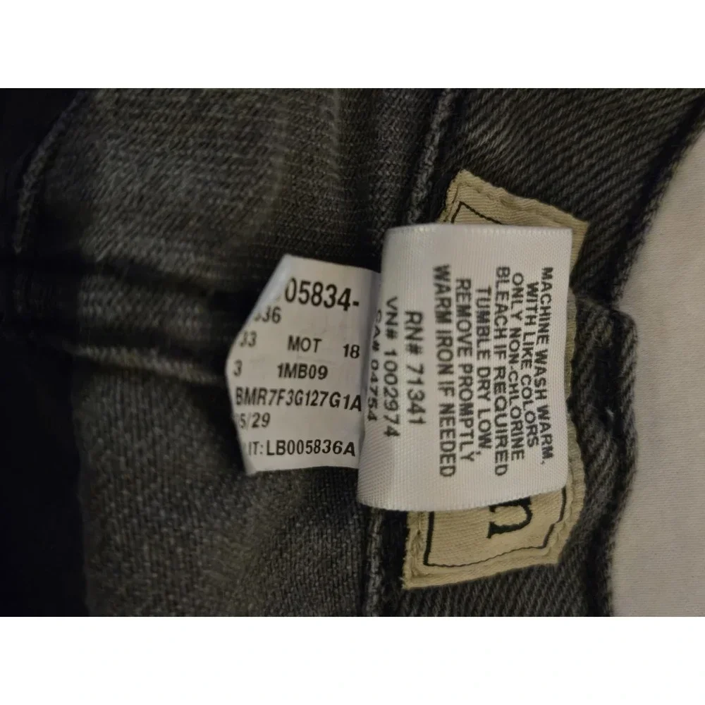 LL Bean Mens 35x29 Denim Jeans Faded‎ Black Classic Fit Straight Leg